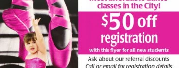 $50 OFF REGISTRATION FEES Scarborough Ballet Dancing Classes &amp; Lessons